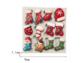 Molde silicona 12 botas navidad